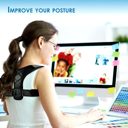 Adjustable Clavicle Posture Corrector Men Woemen Upper Back Brace Shoulder Lumbar Support Belt Corset Posture Correction